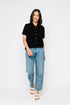 Nina-Roll Cuff Short Sleeve Shirt